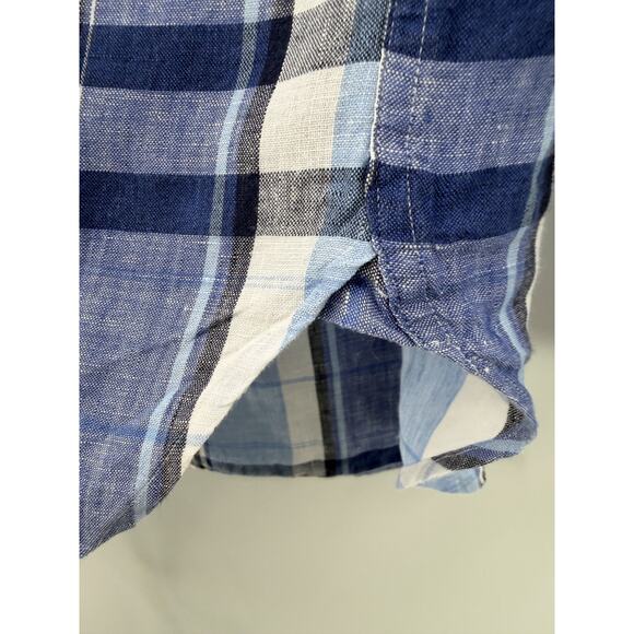 Lauren Ralph Lauren Women's Classic Collared Linen Button Down Shirt Sz. M - Picture 7 of 11